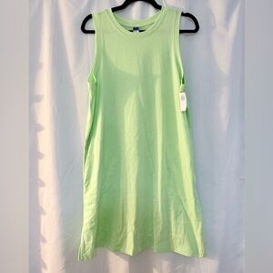 Old Navy Lime Green Mini T-Shirt Dress with Pockets